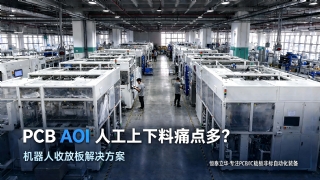 PCB AOI 人工上下料痛點多？恒泰立華機器人收放板解決方案